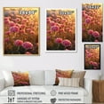 thumbnail image 4 of Designart "Sunset Pink Carnation Meadow" Carnations Floater Framed Canvas Wall Art, 4 of 5