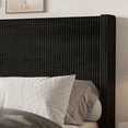 thumbnail image 4 of Home Design Chester Queen Upholstered Platform Bed Frame with Wingback Headboard and Channel Tufting, Black, Easy Assembly, 4 of 7