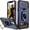 Blue, variant on for iPhone 12/12 Pro Case with Slide Camera Cover Drop Tested Military Grade Heavy Duty Protective Durable Sturdy Rotate Ring Kickstand Phone Case for iPhone 12/12 Pro(Black)