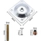 thumbnail image 2 of Juego de 4 placas de montaje cuadradas de metal para patas de muebles, placas de fijación con pernos y tornillos para colgar, suministro de adaptadores para asientos de patas de sofá, sillón de mesa,, 2 of 5