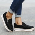 thumbnail image 4 of Zapatos sin cordones de talla grande para mujer, zapatos casuales tallados para caminar con suela gruesa para mujer Wmkox8yii FOPL2496, 4 of 5