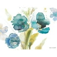thumbnail image 3 of Loreth, Lanie 24x19 Black Modern Framed Museum Art Print Titled - Blue Watercolor Modern Poppies II, 3 of 5