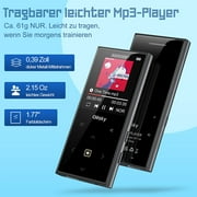 مشغل MP3 محمول Oilsky D22 / أسود 32 جيجابايت FM 1.8 / زر اللمس / 5.0 بلوتوث / متعدد اللغات