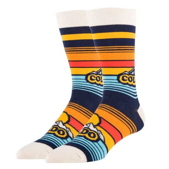 Oooh Yeah Men's Novelty Funny Crew Socks, Colorado, Crazy Silly Fashion Socks