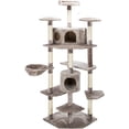 thumbnail image 4 of TRIXIE Roma Senior Plush & Sisal 7-Level 70" Cat Tree with Scratching Posts, Platforms & Cat Toys, Gray, 4 of 9