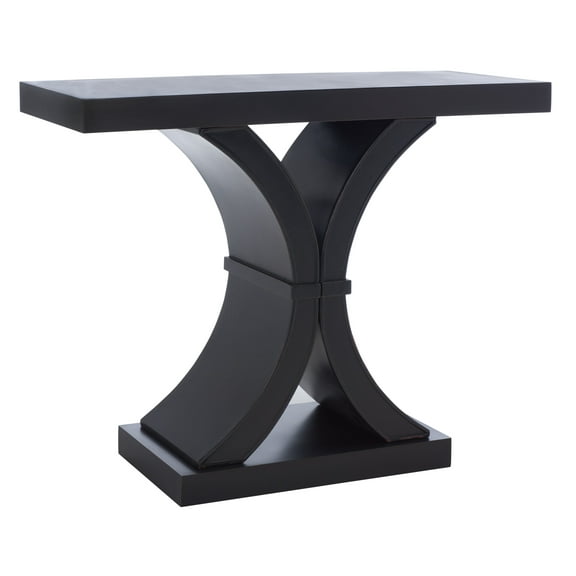 SAFAVIEH Dryden Modern Style Black Wood Console Table (39.5 in. W x 15.5 in. D x 31.8 in. H)
