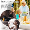 thumbnail image 4 of 3 Pcs 1000ml Milk Water Bottle Square Plastic Coffee Milk Bottle Portable Reusable Leakproof Juice B, 4 of 5
