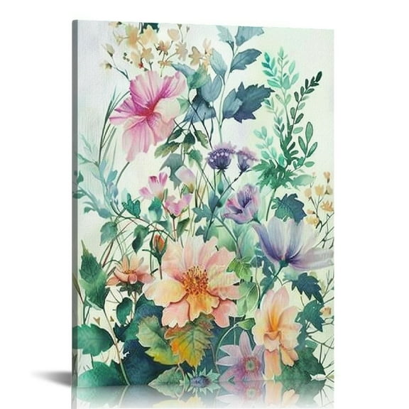 JRXY Watercolor Wildflower Decor - 12x16 Vintage Flower Wall Art Prints, Floral Pictures Wall Decor, Botanical Wildflowers Poster Painting for Bedroom Bathroom 16''x20'' 12x16 in