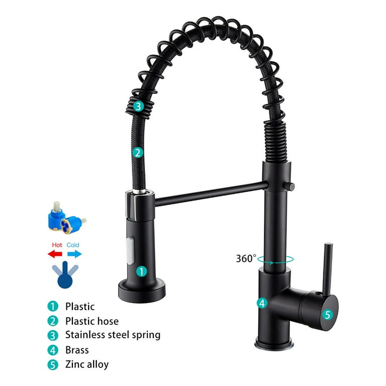Modern Chrome Finish Pull Out Spring Kitchen Faucet Rotating Spout Sink Mixer Tap Modern Chrome Finish Pull Out Spring Kitchen Faucet Rotating Spout Sink Mixer Tap