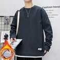 thumbnail image 6 of Men's Fake Two Long-Sleeved Sweater-Plus Velvet Loose Top, 6 of 12