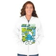 thumbnail image 3 of The Smurfs Cool Kanji Self Made Unisex Plus Size Zip Hoodie Brisco Brands 3X, 3 of 5