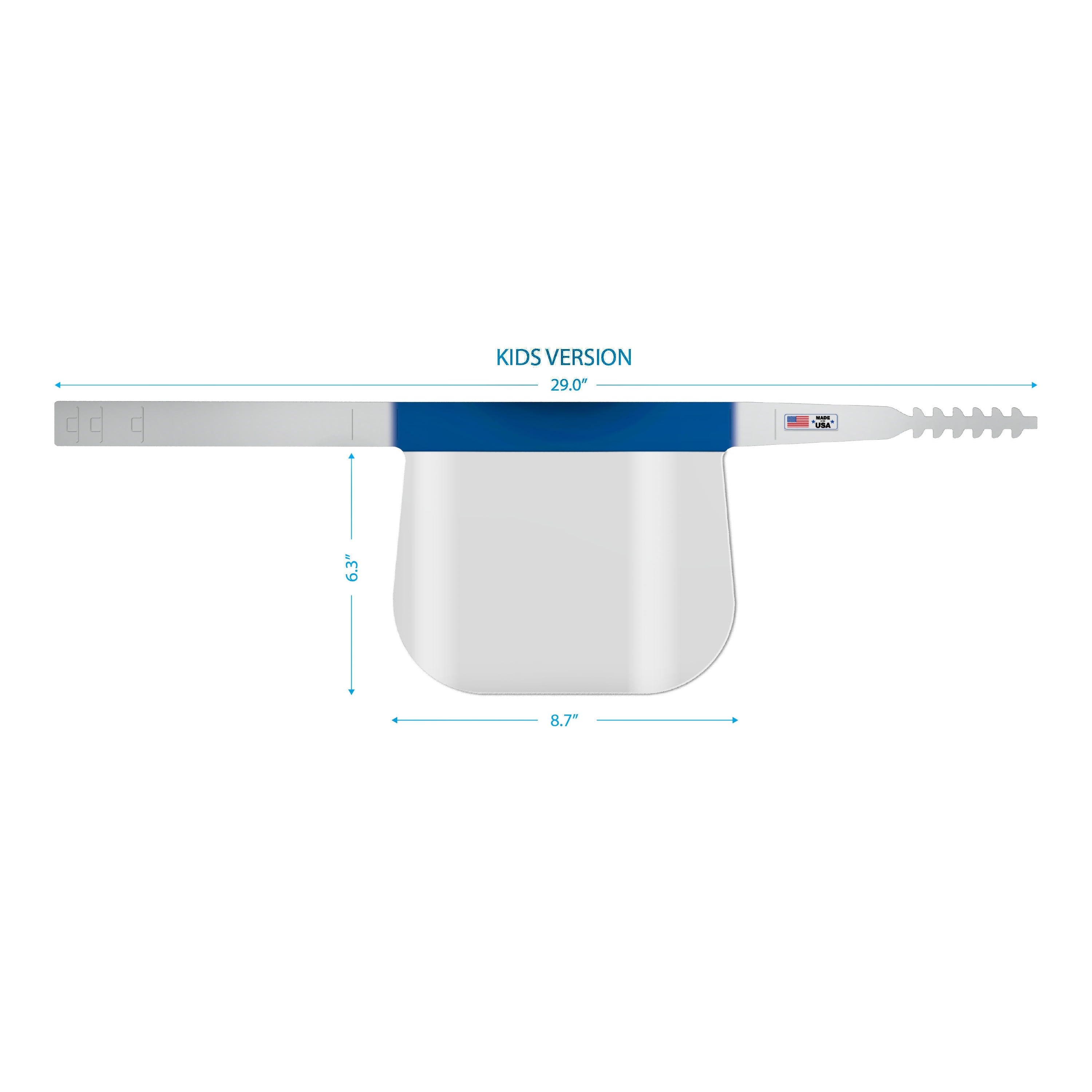 IMAGEWORKS – Protective Face Shield, plastic light-weight defense layer for protection from sneezes, debris, chemical hazards, splash guard. Child Size is 7.5” High x 8.75” Wide - Pack of 10