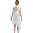 thumbnail image 2 of TSSOE Kids Girls Ballet Lyrical Dance Performance Dress Gymnastics Irregular Hem Skirted Artistic Skirted Leotard White 12, 2 of 5