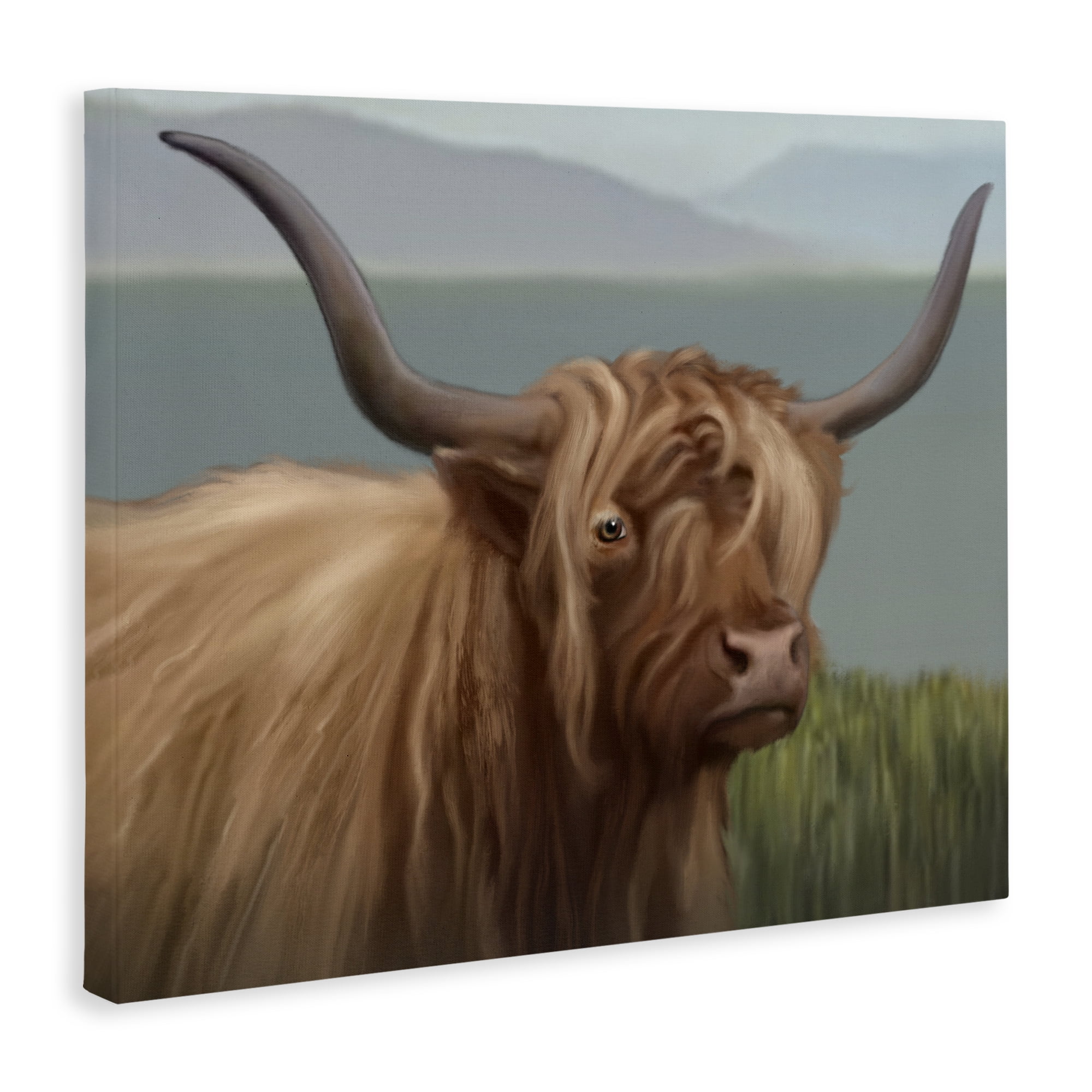 Stupell Industries Scottish Highland Cattle Landscape Canvas Wall Art, design by Matthew Piotrowicz