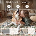 thumbnail image 4 of BERTHMEER 4'x6' Area Rugs for Living Room Bedroom Rugs Non Slip Washable Floral Beige Vintage Carpets Oriental Flower Office Dorm Dining Room Traditional Throw Rugs, Multicolor, 4 of 7