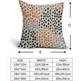 thumbnail image 5 of Black Orange Pillow Covers 16x16 Set of 2 Fall Colored Art Dot Decorative Throw Pillows Trendy Print Outdoor Pillowcase Holiday Halloween Cushion Cover Linen Case Decor for Sofa Couch Bed, 5 of 6