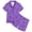 F74-Purple, variant on FYDUU Girls Pajamas Set Cute Cartoon Print Short Sleeve Button Down Sleepwear for Kids Casual Loungewear Summer Nightwear Outfits 8-9 Years