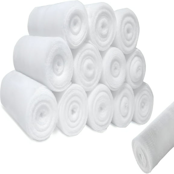 OITY 2026 New 12/Pack Sterile Gauze Rolls 4.1 Yards Stretch Cotton Gauze Bandage Roll Individually Wrapped,Lint Free Premium Medical and First Aid Supplies,Latex Free (2 Inch)