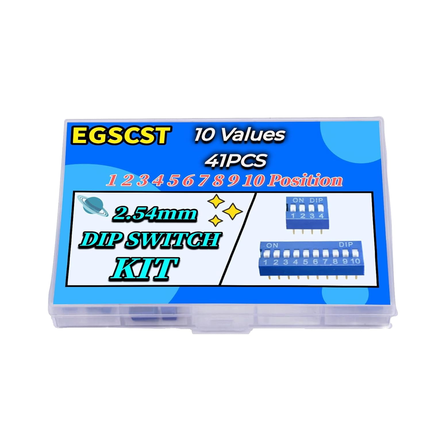 4110 value dual row blue toggle switch mixed kit 12345678910 positions 2.54mm can be installed switch type sliding switch breadboard switch for circuit breadboard