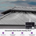 thumbnail image 5 of PURPLE LEAF 12' X 16' Permanent Hardtop Gazebo Aluminum Frame Gazebo with Galvanized Steel Double Roof for Patio Lawn and Garden, Grey, 5 of 20