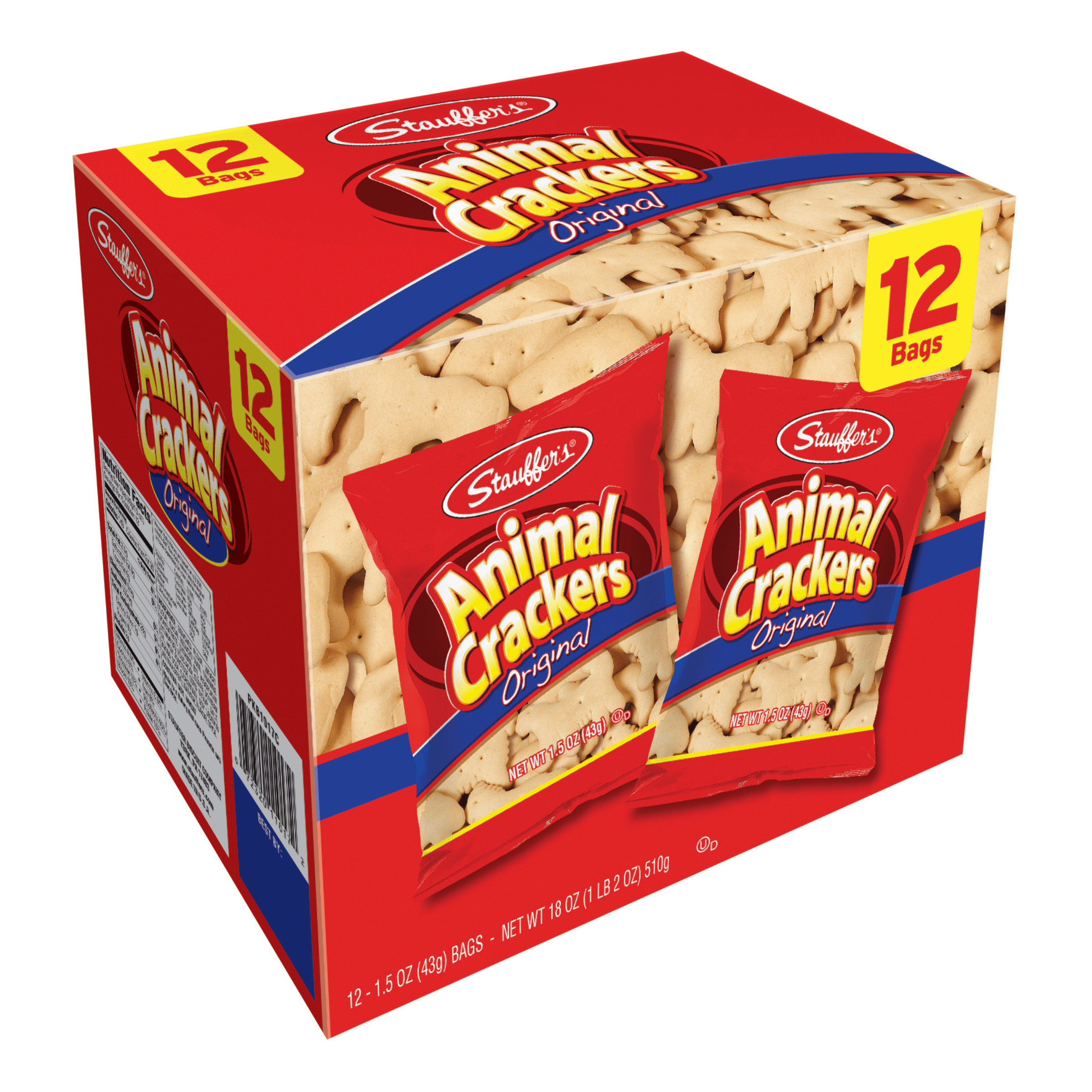 (2 pack) Stauffer's Original Animal Crackers, 1.5 oz, 12 count