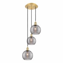 Innovations Lighting - Athens Deco Swirl - 3 Light Cord Hung Multi Pendant In
