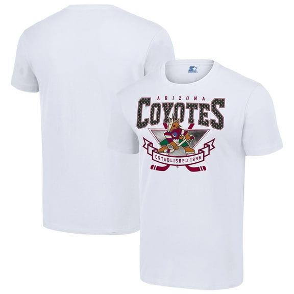 Men's Starter White Arizona Coyotes Team Logo Graphic T-Shirt