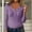 C-Purple687, variant on JIAYUE Sweaters for Women Button Down V Neck Long Sleeve Knit Pullover Solid Color For Ladies Casual Everyday Wear