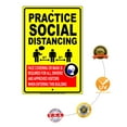 thumbnail image 5 of Practice Social Distancing To Follow The Safety Precaution For Door Or Window Protection Required Unique Aluminum Metal Sign 12"x18", 5 of 5