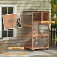 thumbnail image 3 of GVN Cat Catio Enclosure, Cat Cage House,Catio, Outdoor Cat Enclosure House on Wheels with Hammock, Orange, 3 of 9
