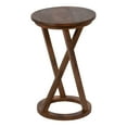 thumbnail image 1 of Kate and Laurel Aja Modern Side Table, 15 x 15 x 23, Walnut Brown, Decorative Modern Geometric Wood Bedroom Nightstand Table with Round Tabletop and Unique Slanted Legs, 1 of 1