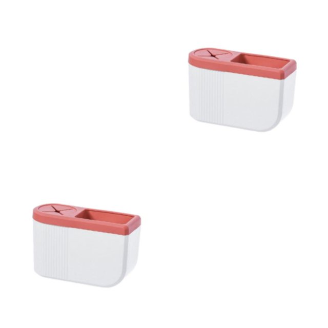 Inteprter Wall Electric - Cepillo de eléctrico duradero y conveniente montado en la pared PS - Cepillo de eléctrico artesanal Capullo de miel rojo 13*8.3*5.6 2piezas