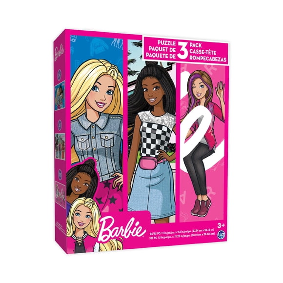 Rompecabezas TCG Toys Barbie 3 en 1 para niños, regalo de cumpleaños