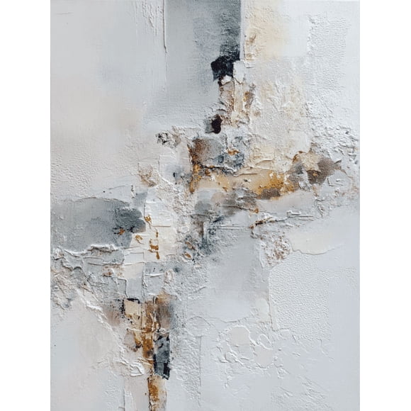 Qisvanset Textured Abstract Canvas Wall Art Print 15.75x11.81 Inches