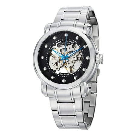 Stuhrling Original Men's Automatic Skeleton Stainless Steel Bracelet Watch