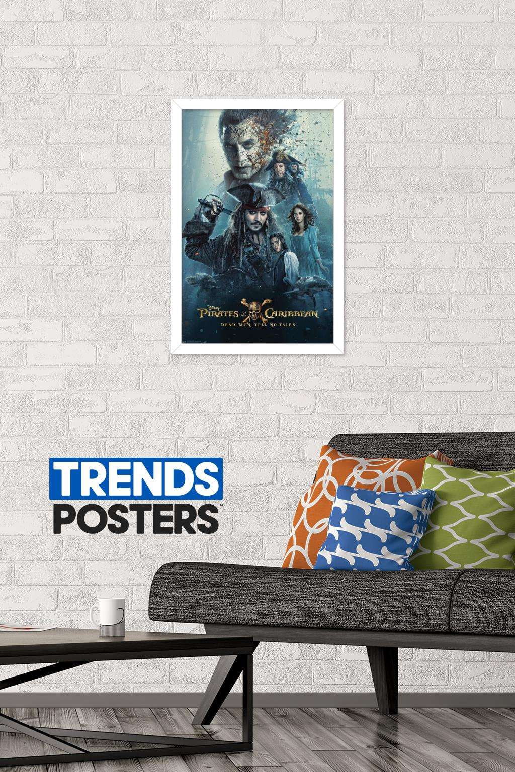 Disney Pirates of the Caribbean: Dead Men Tell No Tales - One Sheet Wall Poster, 14.725" x 22.375", Framed
