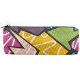 thumbnail image 1 of Customize Colorful Abstract Geometric Pattern Cylindrical Pencil Bag, Pencil Box Zipper Stationery Bag, Wash Bag, 1 of 4