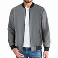 thumbnail image 2 of Futezty Men Lightweight Bomber Jacket Casual Windbreaker Flight Coat Zip Up Textured Jacket with Pocket, 2 of 5