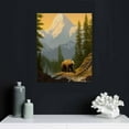 thumbnail image 4 of Shiartex  Canvas Wall Art Decor Grizzly Bear for Bedroom Living Room Forest Rocky Mountain Modern Canvas Artwork Contemporary Picture Prints for Office Wall Decoration 16x20 in/12x16 in, 4 of 4