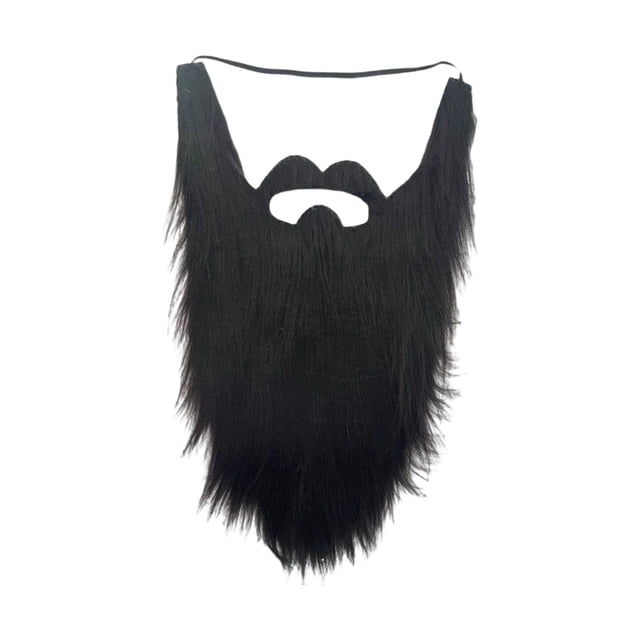 Novedad, accesorios para disfraz de , barba de gnomo falso, vestido para adultos, , bigotes, Facial para carnaval, suministros Negro Fernando Barba larga
