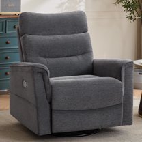 Aemeios Recliner Chair, Oversized Swivel Rocker Chair for Adults, Wide Glider , Nursery Chairs for Living Room, Gray