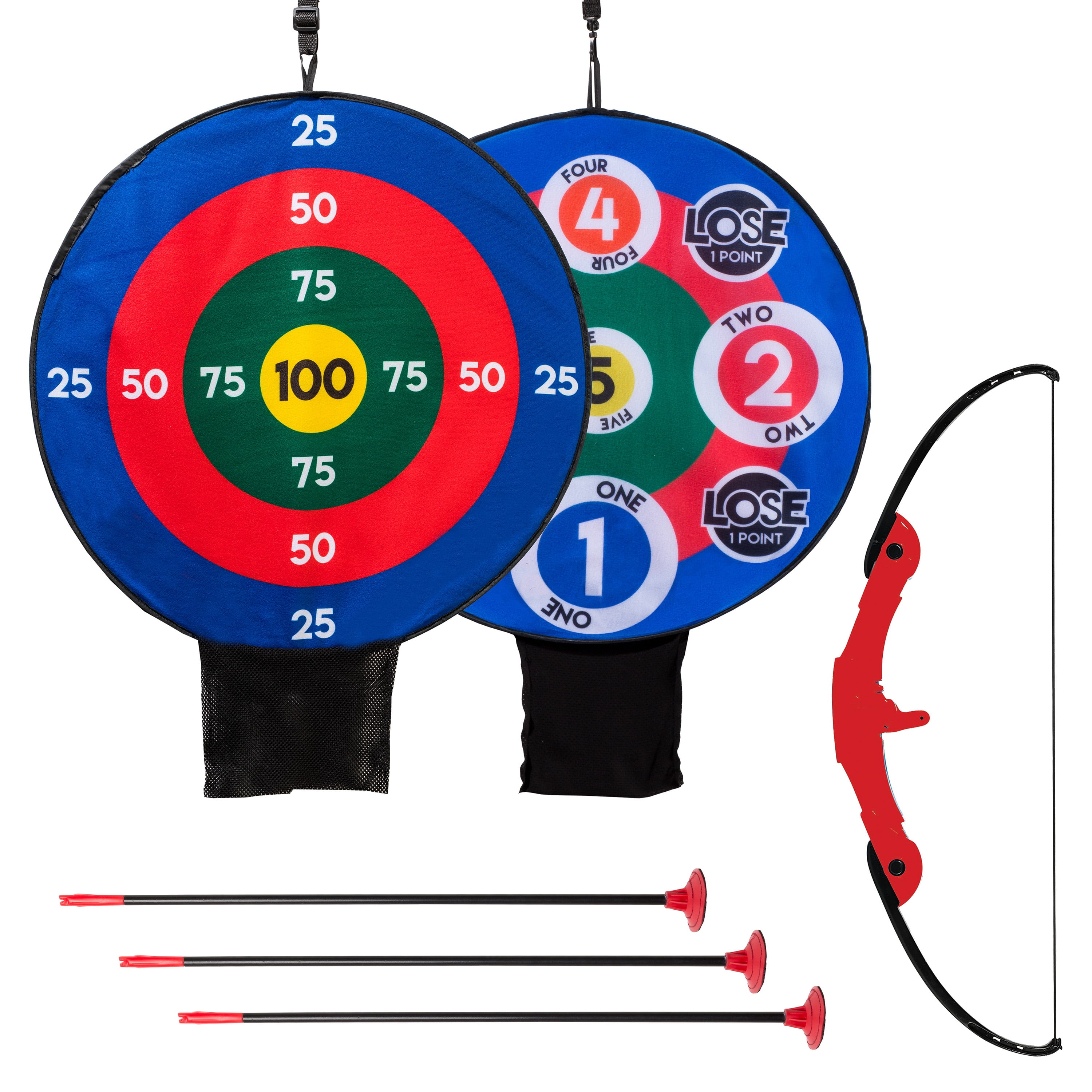 Franklin Sports Kids Archery Target Set - 1 Bow, 3 Self-Stick Arrows - Over  the Door - Height-Adjustable Target - Perfect for Indoor Play