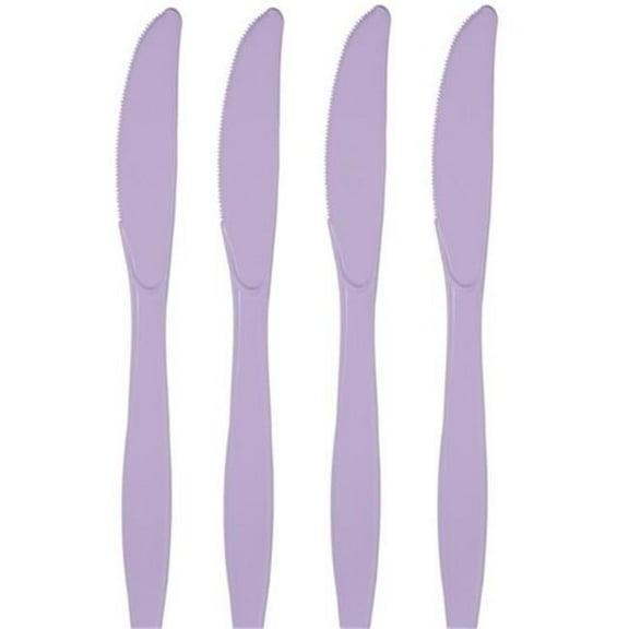 Premium Plastic Knives, Lavender - 24 per Case - Case of 12