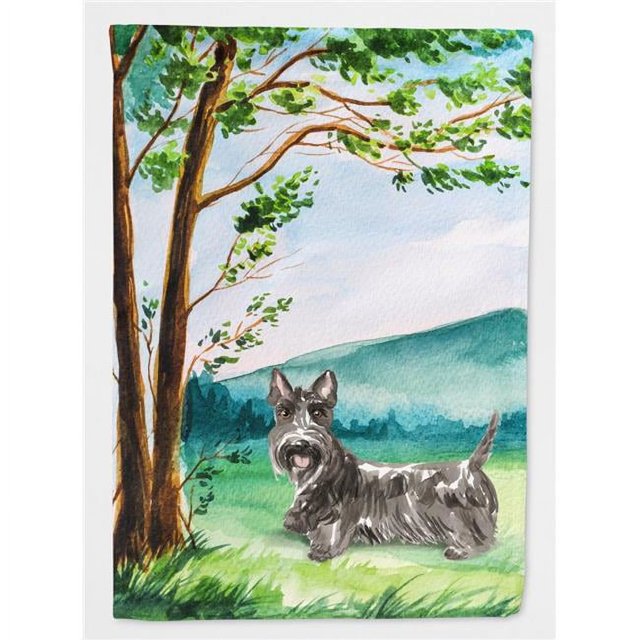 Carolines Treasures CK2559GF Under the Tree Scottish Terrier Garden Size Flag