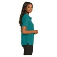 thumbnail image 3 of Port Authority Women's Short Sleeve Silk Touch Classic Polo Shirt Teal Green 3X-Large, 3 of 4