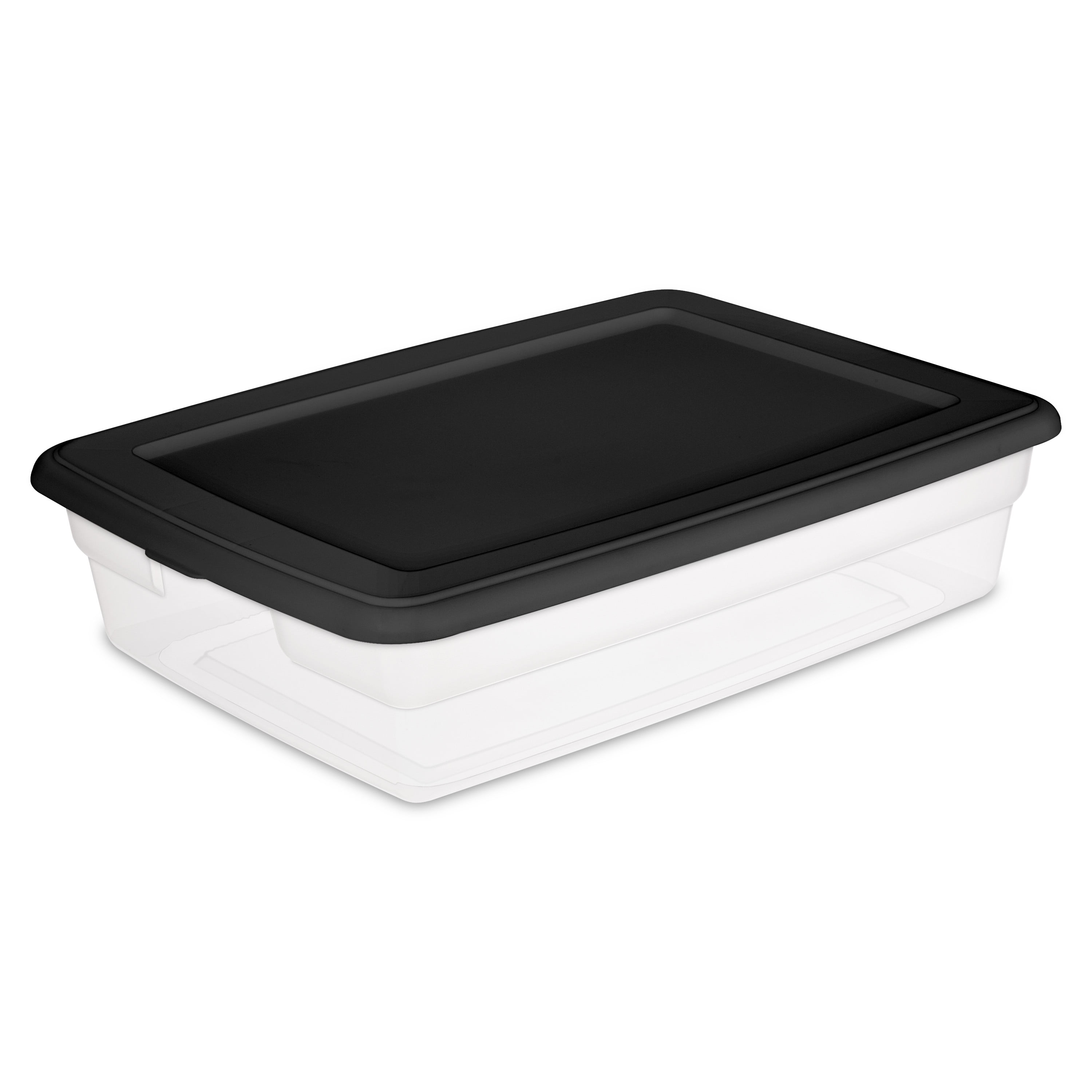 Sterilite 28 Qt. Storage Box Black Set of 8