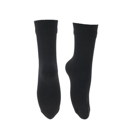 Unique Bargains Cycling Socks Waterproof Breathable Anti-friction Outdoor Bike Socks Black Size S（35-38） Neutral and Universal 1 Pair Solid Color Pattern