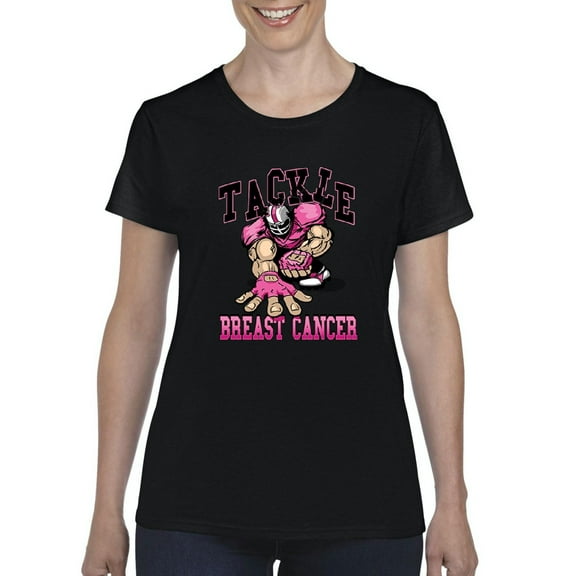 IWPF - Women's T-Shirt Short Sleeve, up to Women Size 3XL - Tackle Breast Cancer