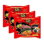 [ 3 Packs ] Samyang 2X Extra Spicy Hot Chicken Flavor Ramen KOREAN SPICY NOODLE (140g Each)