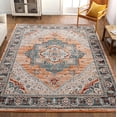 thumbnail image 3 of Mark&Day Outdoor Rugs, 9x12 Brownsburg Traditional Indoor/Outdoor Burnt Orange Area Rug, Non Shedding Orange Beige Grey Carpet for Patio, Porch, Deck, Bedroom, Living Room or Kitchen (9' x 12'), 3 of 8
